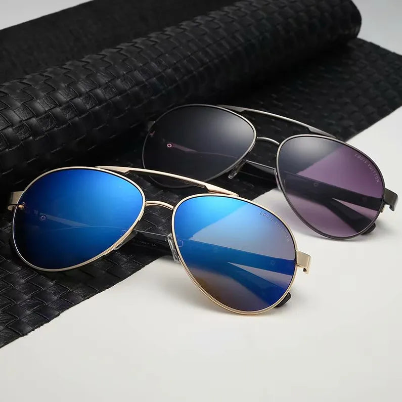 Unisex Double Bridge Aviator Sunglasses