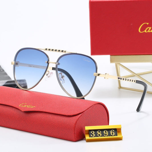 Luxury metal frame universal sunglasses