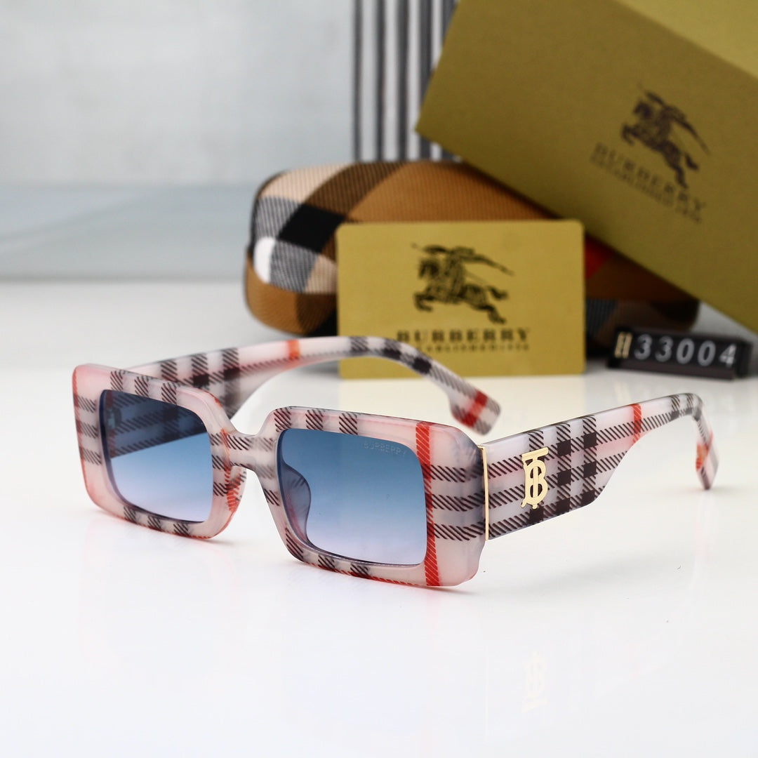 Retro Plaid Square Sunglasses