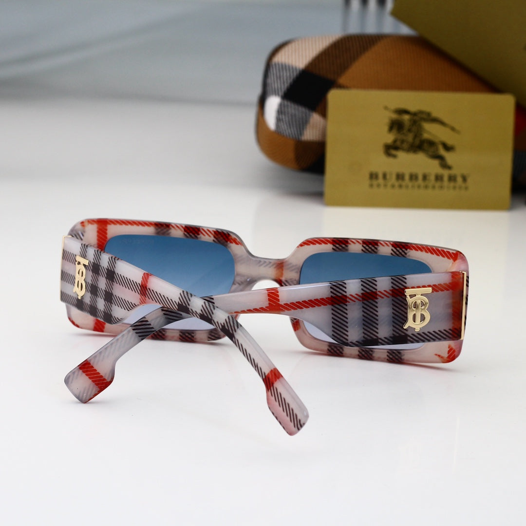 Retro Plaid Square Sunglasses