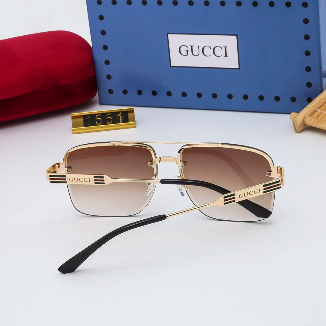 Classic Square Metal Frame Sunglasses