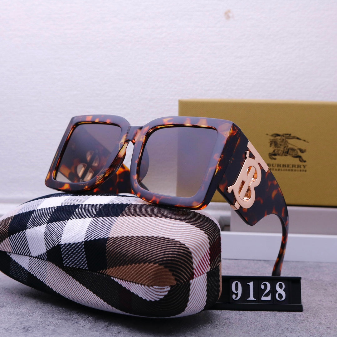 Retro Plaid Large Frame Sunglasses