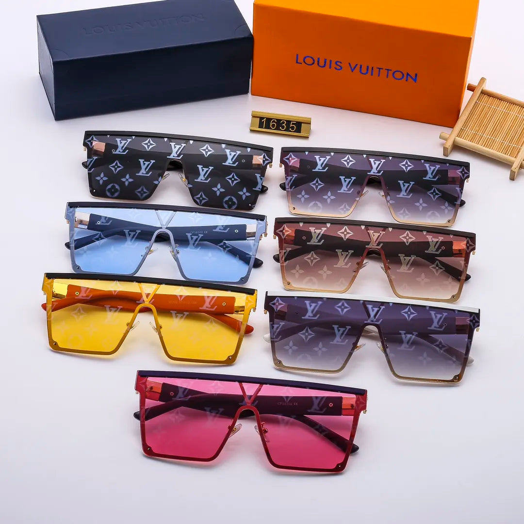 New Fashion One Piece Watermark Square Sunglasses