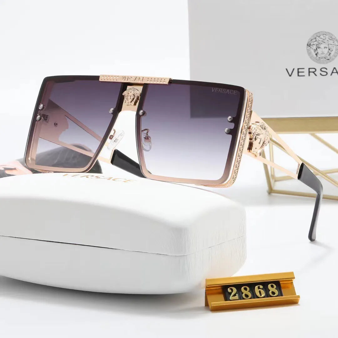 Oversized Metal Square HD Sunglasses