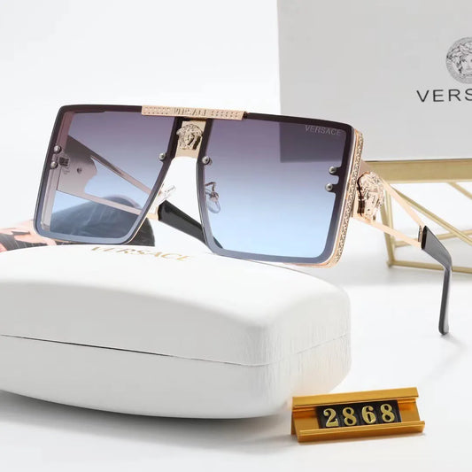 Oversized Metal Square HD Sunglasses