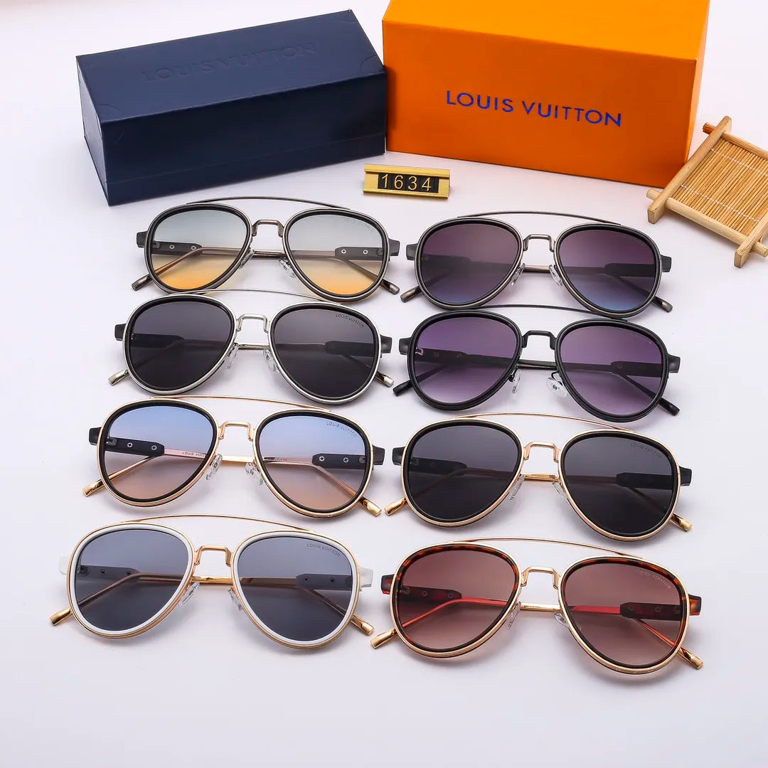 Retro Aviator Oval Sunglasses