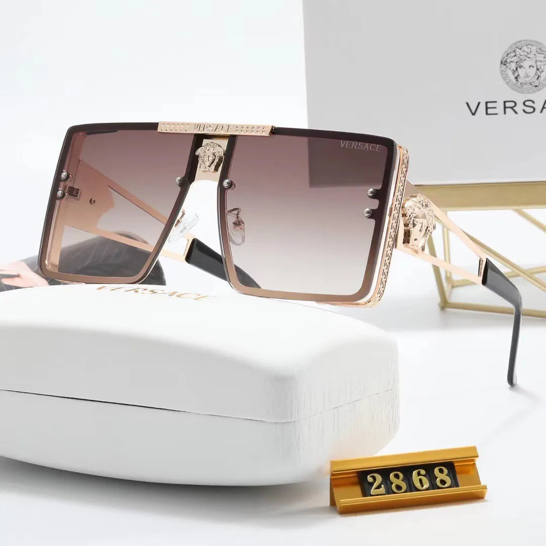 Oversized Metal Square HD Sunglasses