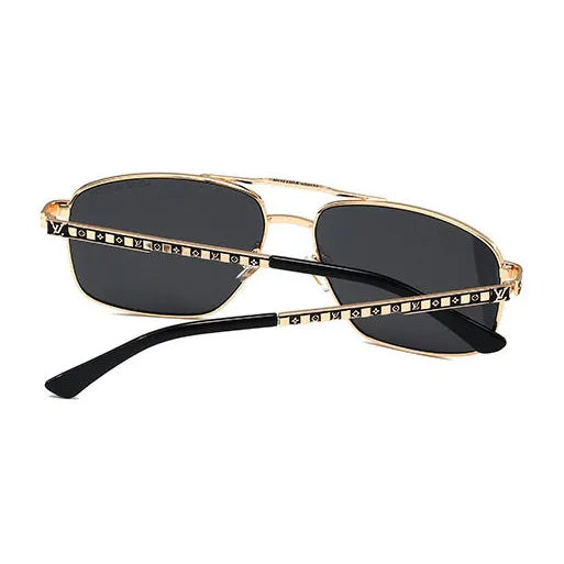 Neutral Watermark Metal Polarized Sunglasses