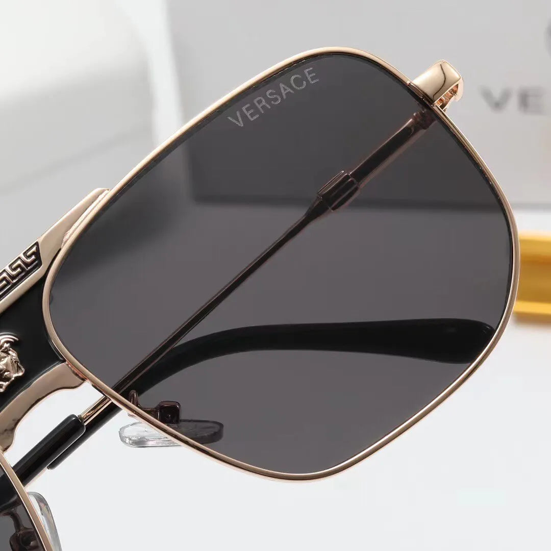 Vintage Print Metal Sunglasses