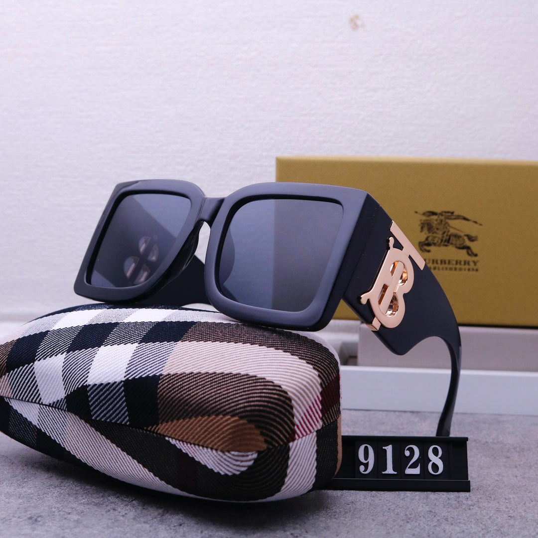 Retro Plaid Large Frame Sunglasses