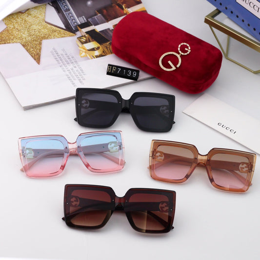 New Square Frame Environmentally Friendly PC Sunglasses