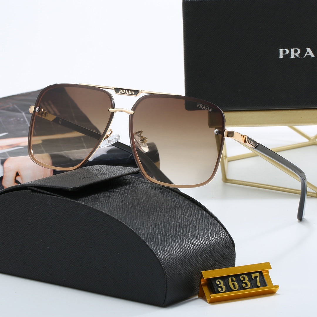 Unisex Fashion Metal Letter Sunglasses