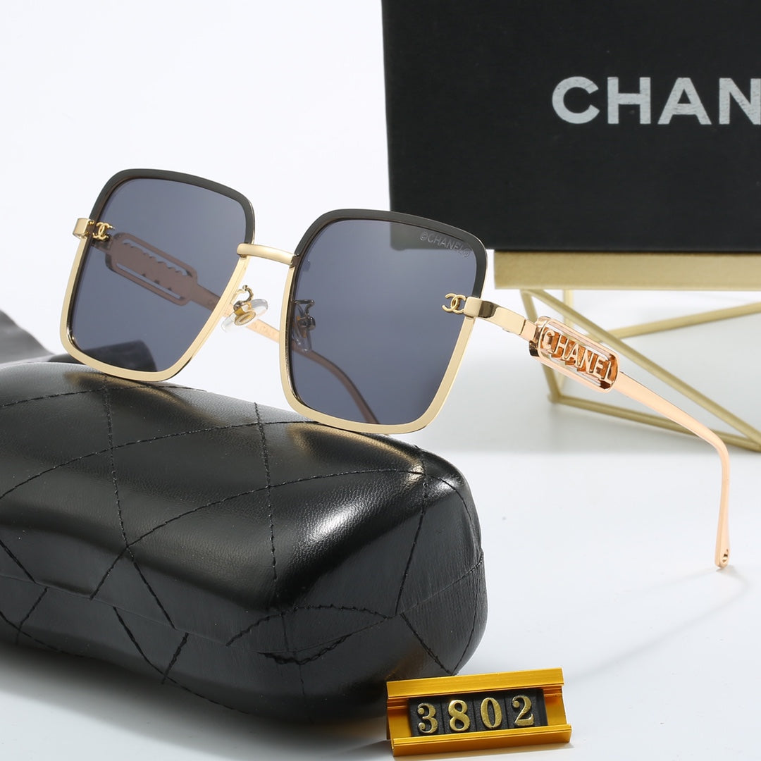 Fashion Woman's Metal Letters Sunglasses