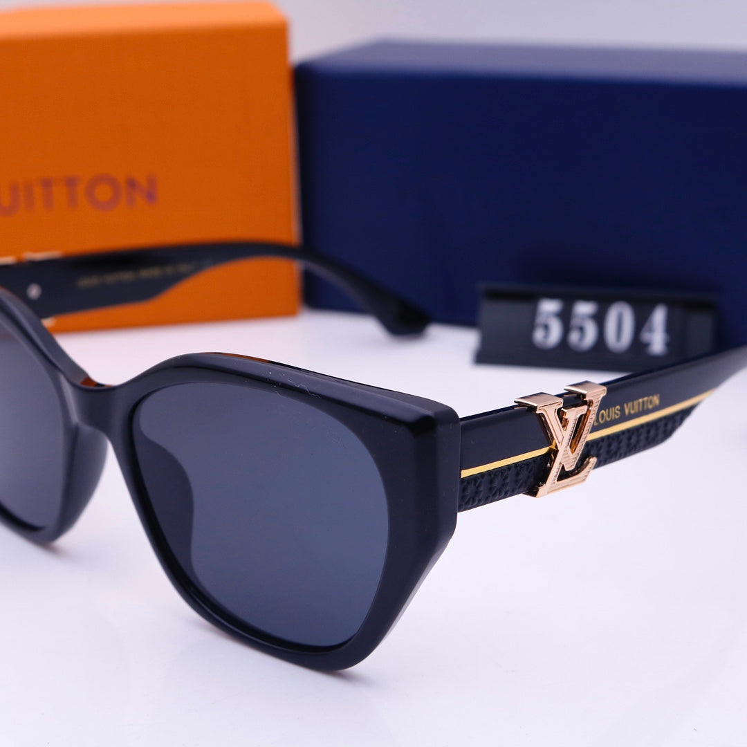 Fashion HD Metal Logo Frame Sunglasses