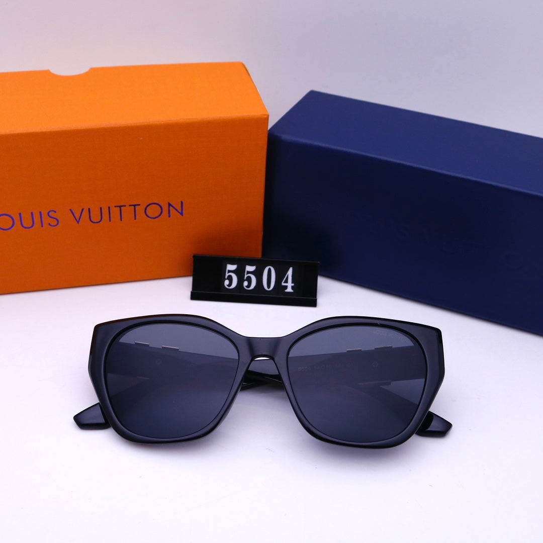 Fashion HD Metal Logo Frame Sunglasses