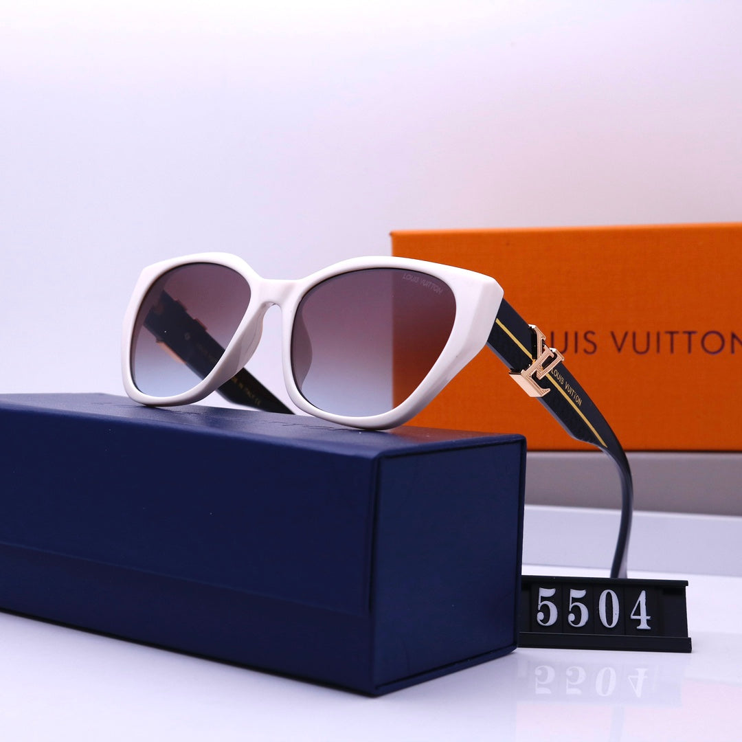 Fashion HD Metal Logo Frame Sunglasses