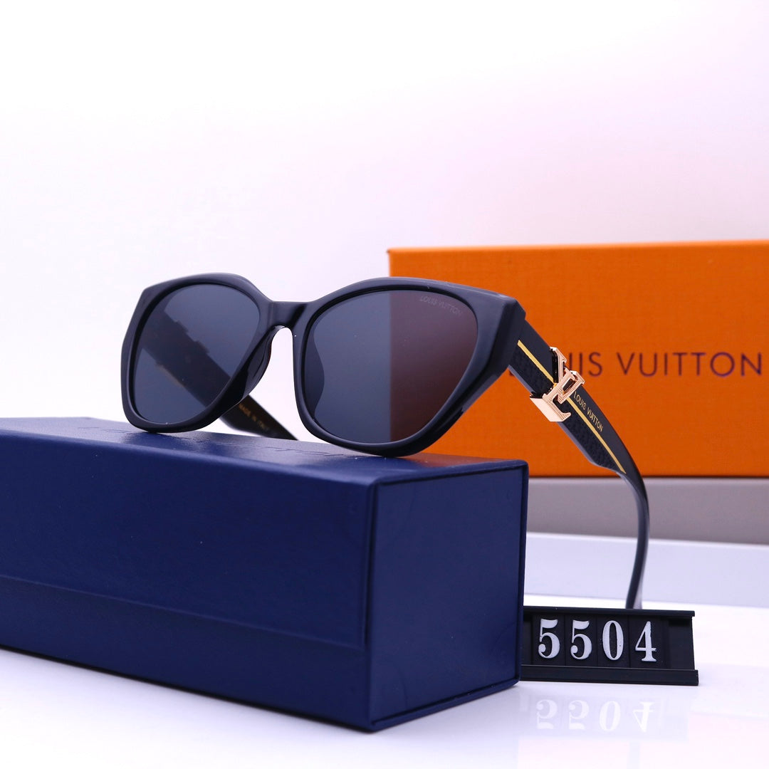 Fashion HD Metal Logo Frame Sunglasses