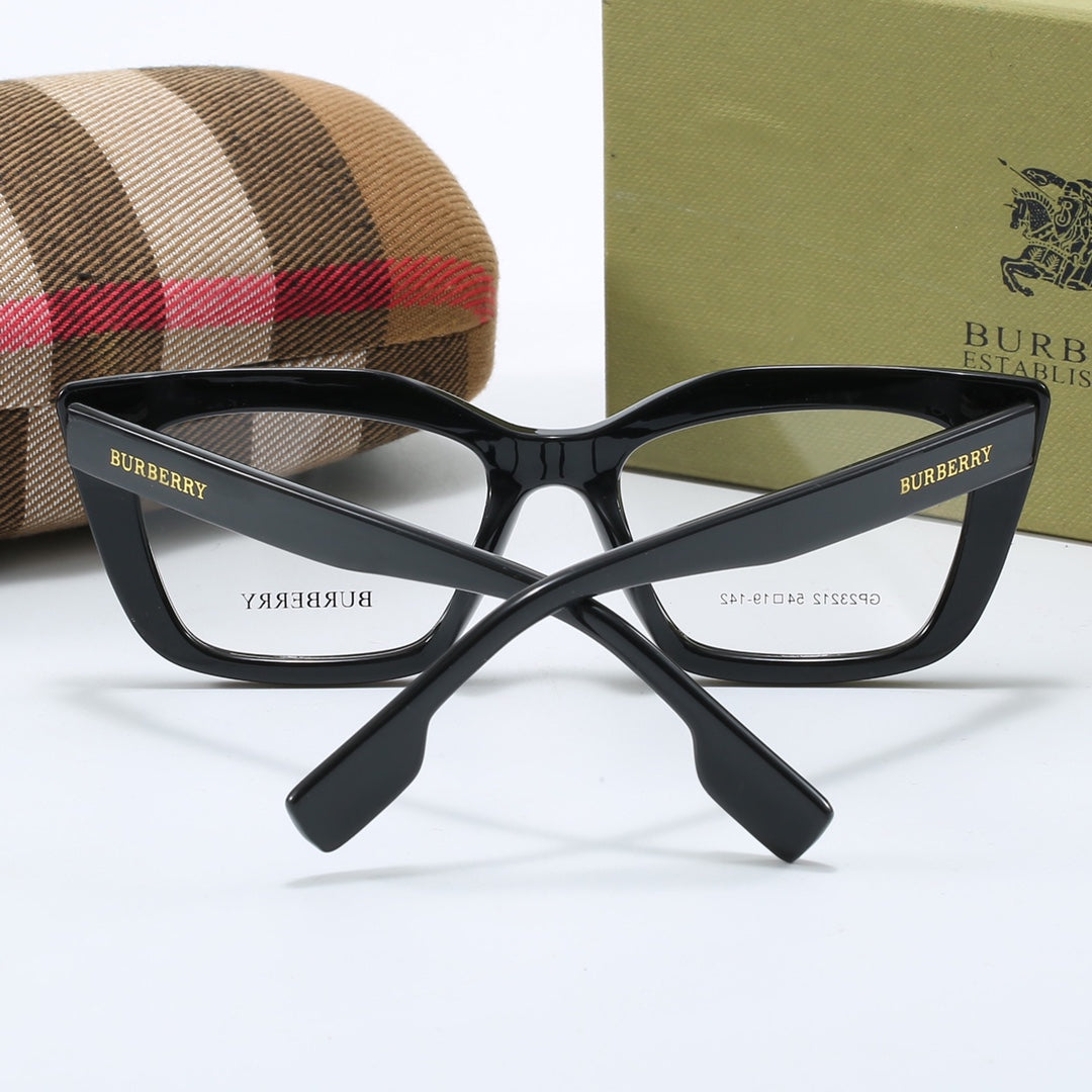 Fashionable Cat Eye Check Glasses