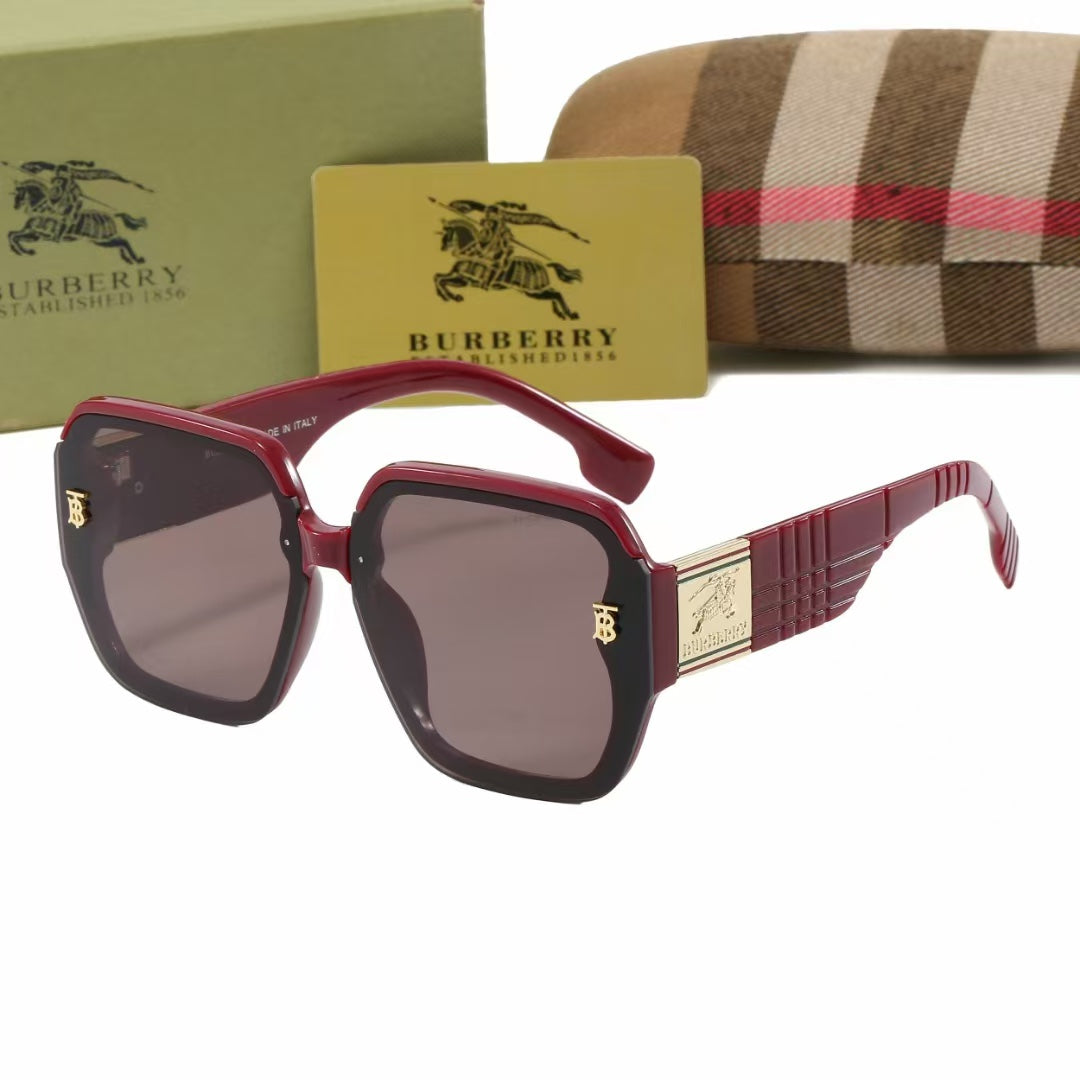 Retro Checkered Square Sunglasses