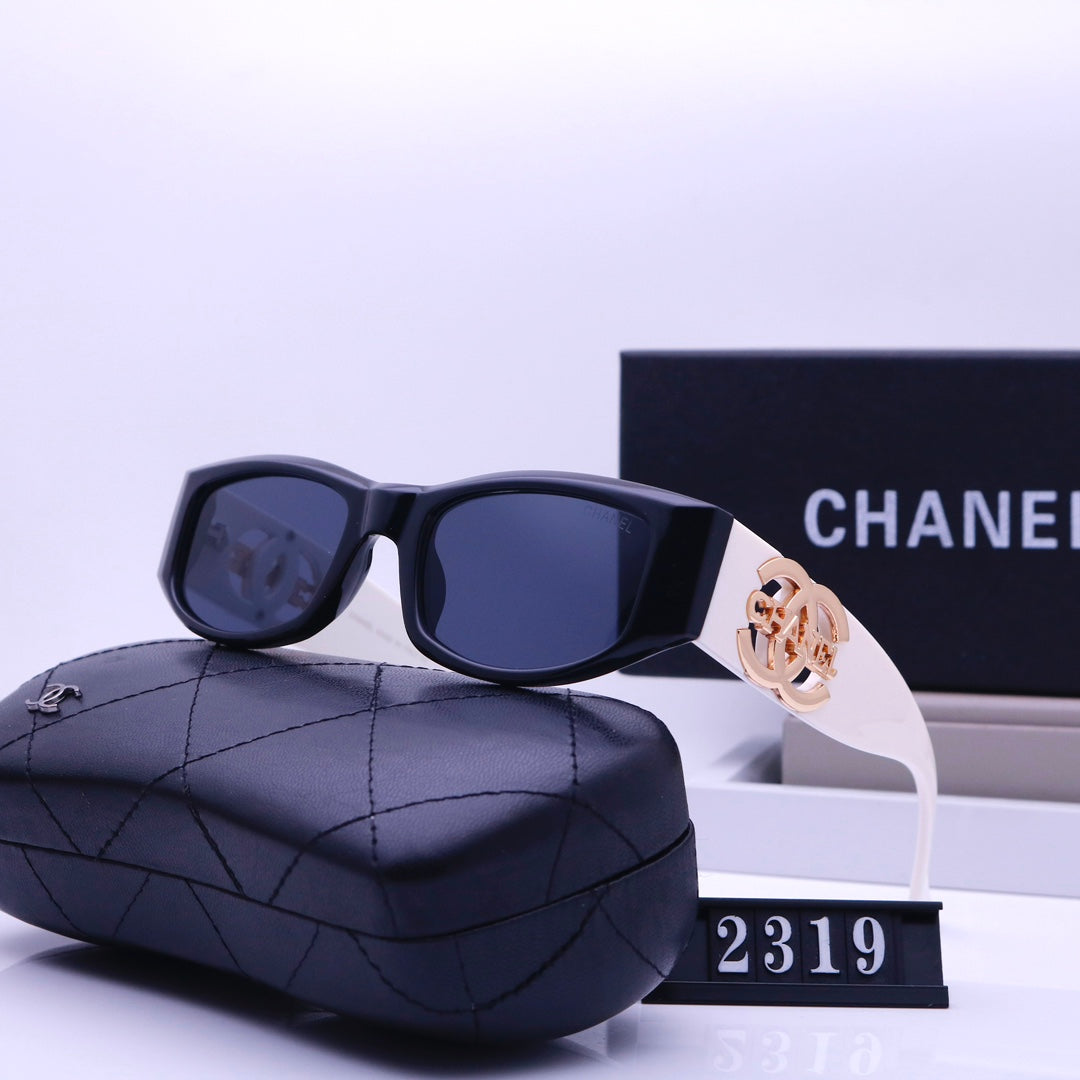 Vintage Metal Letter Engraving Sunglasses