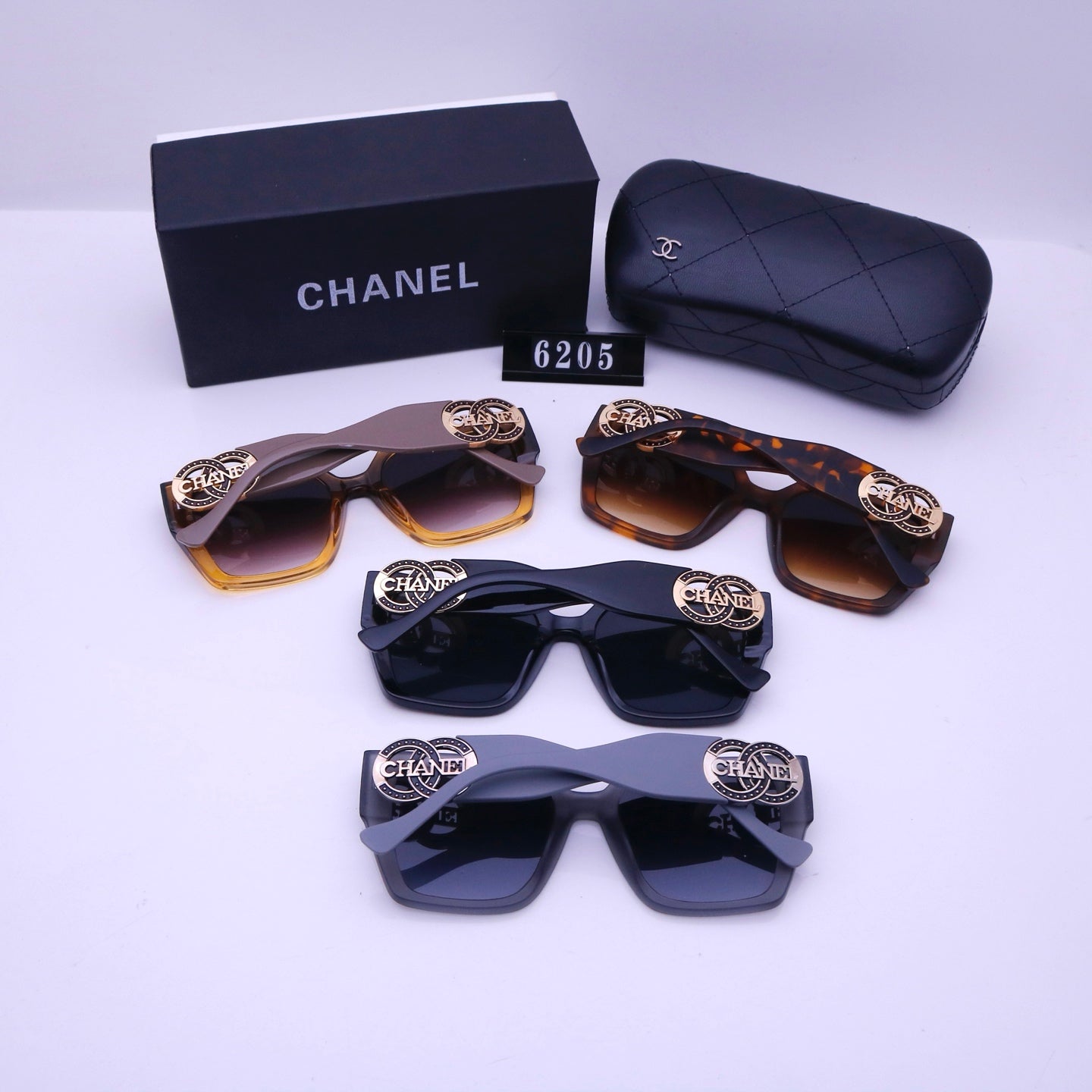 Retro Metal Lettering Frame Sunglasses