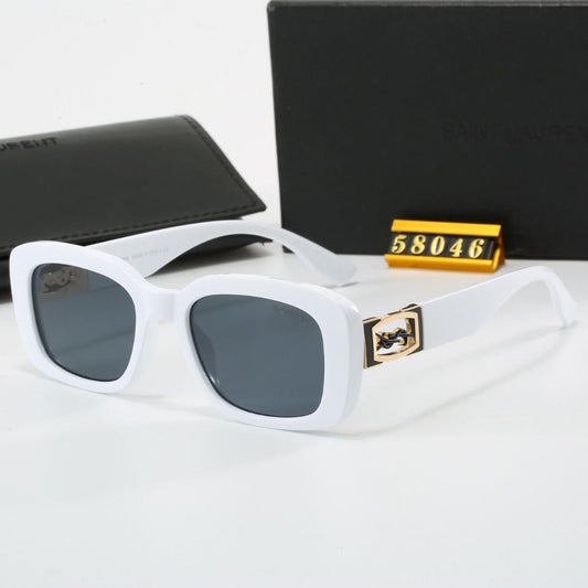 Retro Black Logo Engraved Sunglasses