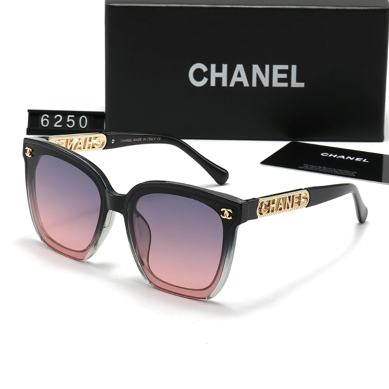 Classic Fashion Letter Metal Frame Sunglasses