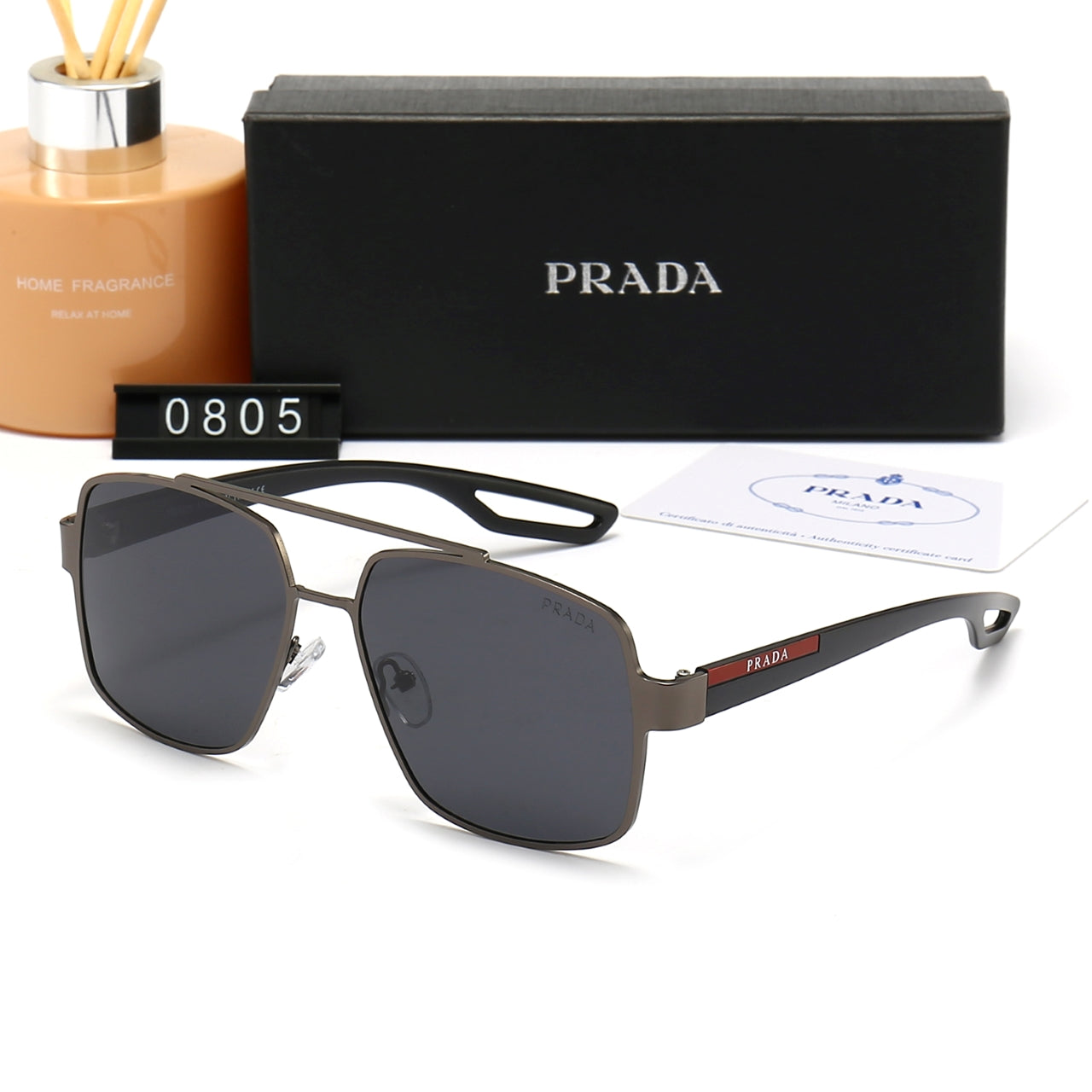 Classic Double Bridge Metal Sunglasses