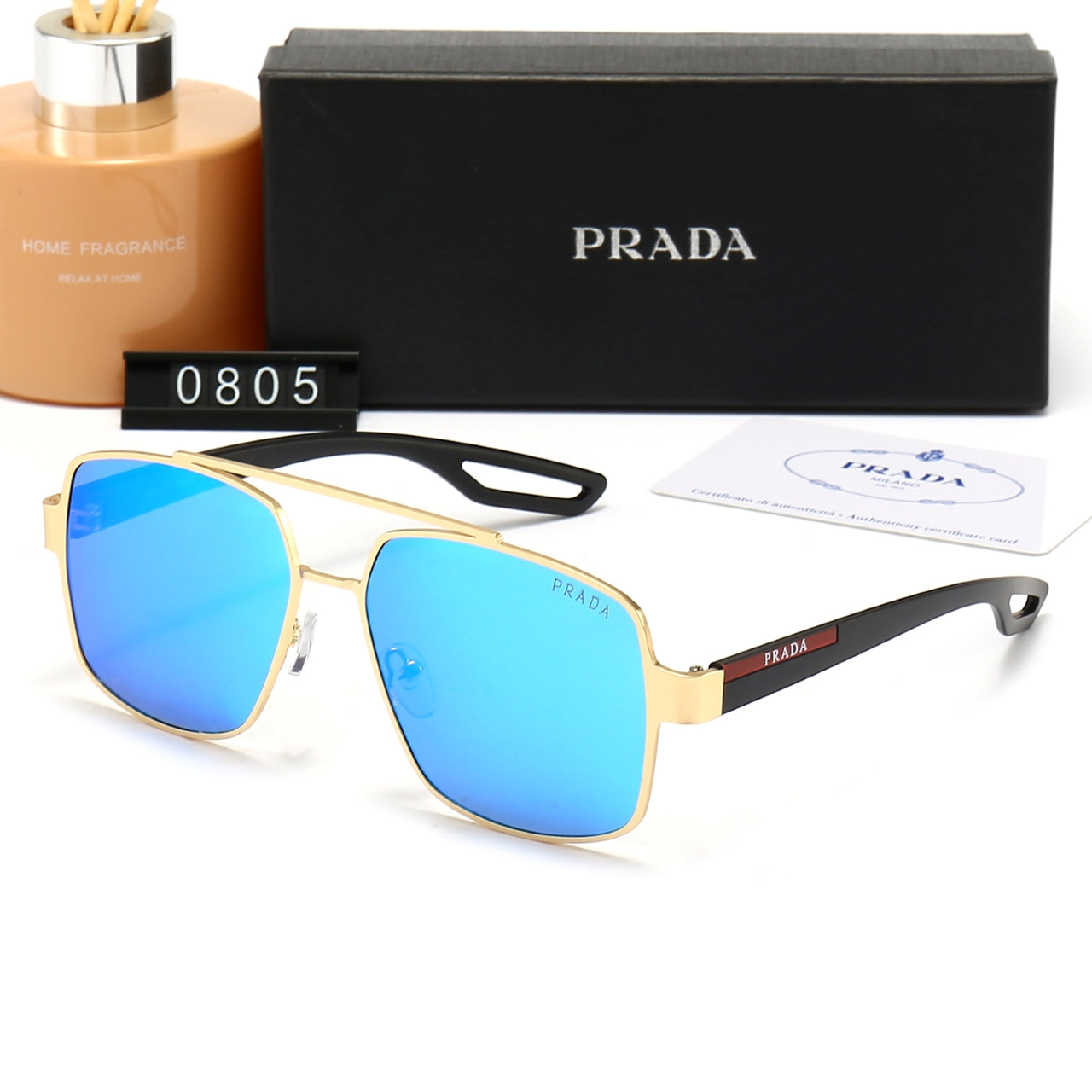 Classic Double Bridge Metal Sunglasses