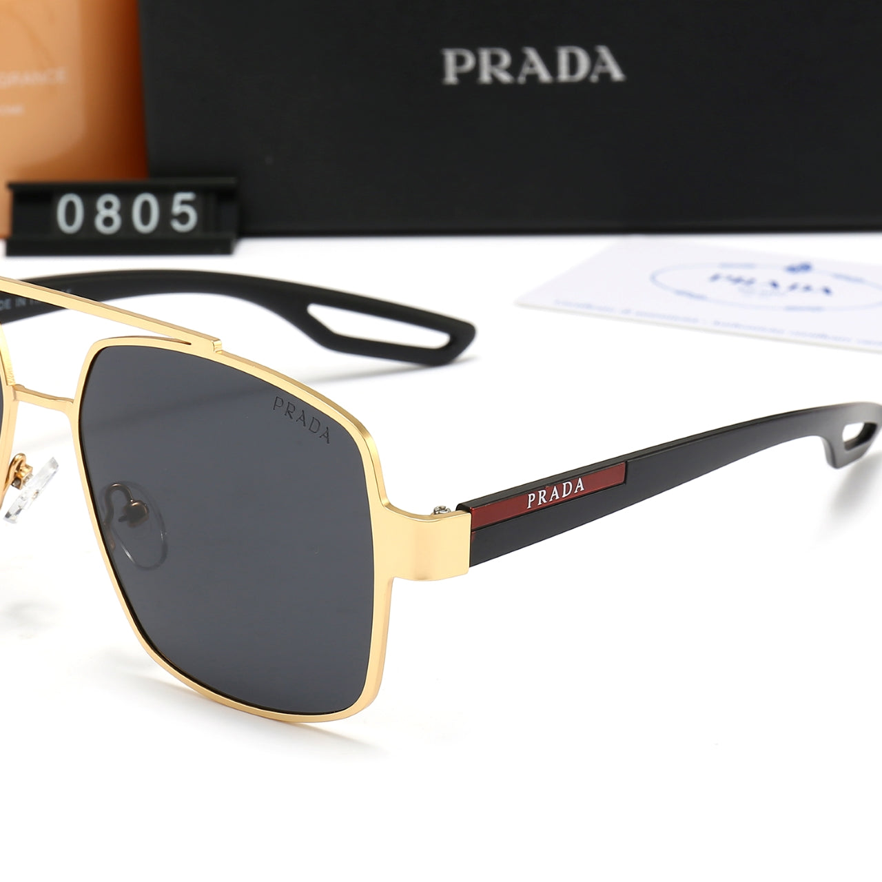 Classic Double Bridge Metal Sunglasses